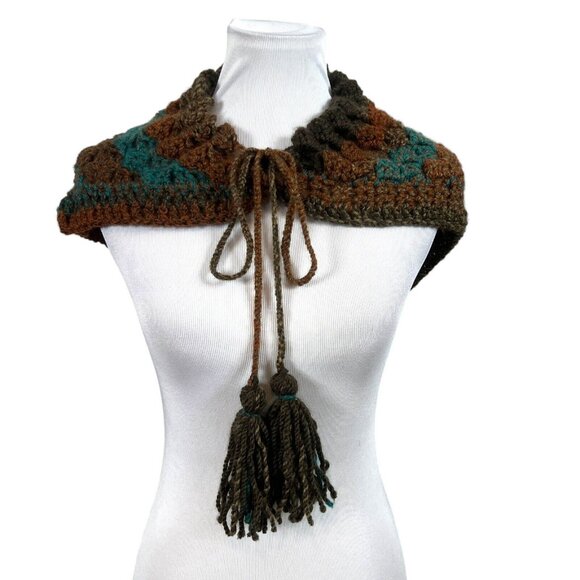 Handmade Crochet 100% Acrylic (soft) Neck Warmer Snood Shawl OS Boho Lagenlook - Picture 2 of 9
